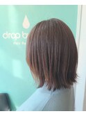 寒色系 くびれボブ