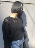 髪質改善切りっぱなしボブ