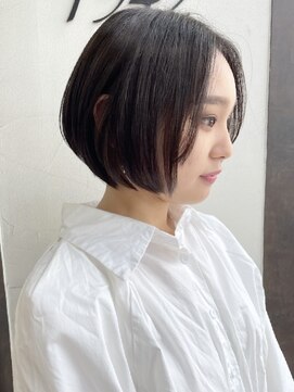 ニット 銀座(knit) 《knit銀座》大人黒髪20代30代40代ショートボブ丸み前下がり