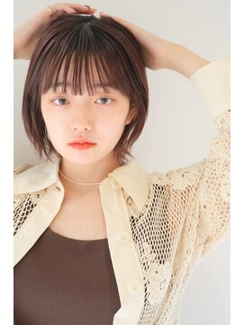 ガリカ 渋谷(Gallica) 大人可愛いナチュラルレイヤーボブ/似合わせぱっつん前髪<渋谷>