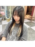 プルエクステ10代20代インナーカラー夏休み限定エクステ