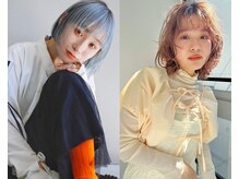 垢抜けハイトーン,ブリーチ1回ダブルカラー
