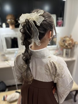 着付けヘアセット専門店 ウィズ(With) 編みおろしポニーテール☆