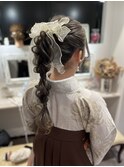 編みおろしポニーテール☆