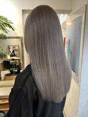 【LoA】ハイトーングレージュケアブリーチ縮毛矯正髪質改善