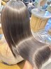 【髪を傷めずカラーもしたい！】カット+酸性縮毛矯正+ダメージレスカラー+TR