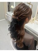 ハーフアップ