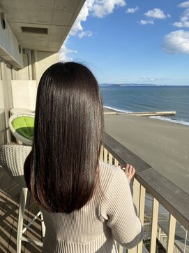 アンツ サザンリゾート 茅ヶ崎店(ANT'S Southern Resort) 黒髪/ボブルフ/ネビージュ/小顔/ワンレン//髪質改善/前髪