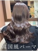 コテ巻き風パーマ／韓国風パーマ/デジタルパーマ/レイヤーカット
