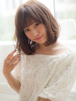 ヴィヴィ(VIVIE)&nbsp;秋色マロンベージュブラウンココア内巻きボブ小顔前髪似合わせ