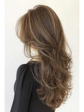 名東区　ハイライト　白髪ぼかし　透明感カラー　ミルクティー