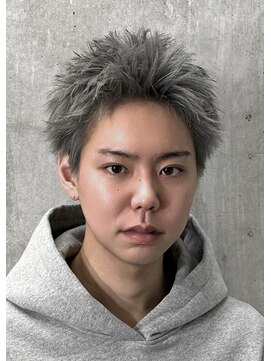 ドアベルメンズ(Door Bell Men’s) メンズショートカット×ハイトーン×スパイキーショート