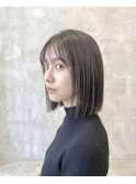 切りっぱなしボブ
