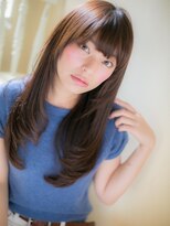 ブルー(BLUE)&nbsp;*CUORE水戸*…大人かわいいツヤ髪たおやか前下がりワンカールb