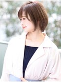 セミロング30代40代ストレートレイヤー前髪なし前髪あり表参道