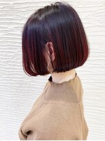 モリオ フロム ロンドン サッポロファクトリー店(morio FROM LONDON)&nbsp;【morio札幌】大人かわいいワンレンボブ　グラデーションレッド