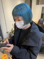 ソイ 下北沢(soi)&nbsp;クリアなアクアブルー　ボブ