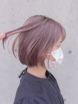 デビュー ヘアーメイク&nbsp;ワンレンボブ　ラベンダーアッシュカラー