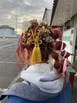 ヘアー リードレス(hair Re:dress)&nbsp;ヘアセット成人式大人可愛いピンク暖色カラーオニオンヘア