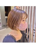 乾かすだけでまとまるコンパクトボブ style by平瀬