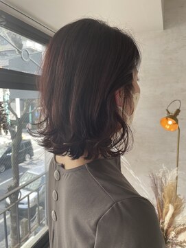 ジル アンク(Jill ankh) 《Jill ankh姫路駅前》パープルブラウン　レイヤーボブ　大人髪