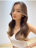 韓国レイヤーロングレイヤーカット2wayバングハイレイヤー