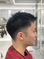 アールプラスヘアサロン(ar+ hair salon) 黒髪爽やかアップバングｘベリーショート刈り上げ