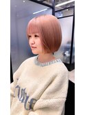 ピンクベージュボブ【梅田】