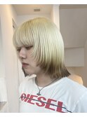 ◎ブロンドヘアダブルカラーハイトーンカラーケアブリーチ#原宿