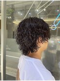 波巻きツイストスパイラルパーマ/フェザーパーマ/眉毛/メンズ