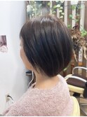 【大人かわいいショートボブ×ココアベージュ】