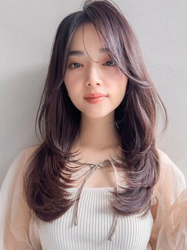 アグノス 青山(Agnos) 愛されナチュラルカールアプリコットオレンジサイドバング