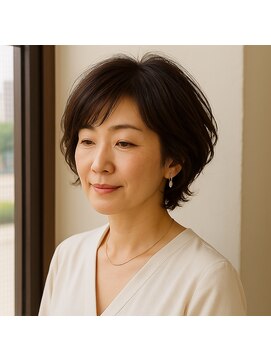 スープレックス ヘアーデザイン(SOUPREX HAIR DESIGN) ミセスニュアンスパーマ　ショートボブ 40代 50代 60代 髪質改善