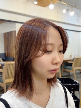 ファルベ(Farbe) 黒髪カタログ/オリーブグレー/小顔に見せるヘア/ココアベージュ