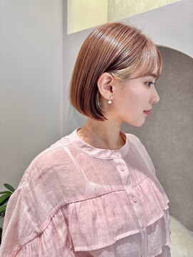 ビームズヘア 藤が丘店(Bee Ms HAIR) 小顔見せショートベージュカラーブリーチしない透明感カラー