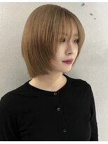ナループロア ルームー(Nalu pu loa ROOMOO) 春におすすめ!ブリーチ1回オリーブミルクティーカラー☆KIRA