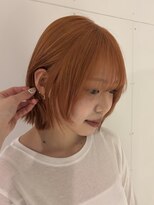 ヘアーアイスカルテット(HAIR ICI QUARTET) ブリーチなしダブルカラーでオレンジベージュ♪