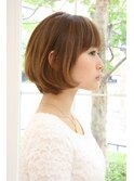 【30代40代50代】　黒髪でもOK厚めバングの大人ボブ