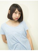 【salon de MiLK 原宿】大人かわいい黒髪ボブの毛先ワンカール
