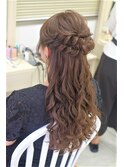 サイドねじりのふわふわハーフ