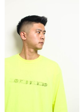 レンゲン(LENGEN) 束感刈り上げビジネス七三ツーブロックアップバング１２８