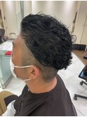 カリアゲ×ハードパーマ