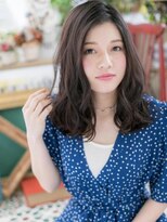 カバーヘア ブリス 志木南口駅前店(COVER HAIR bliss)&nbsp;くせ毛風アシンメトリー黒髪小顔こなれヘアa志木20代30代40代