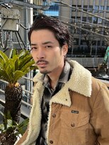 メンズカット パーマ オールバック 七三