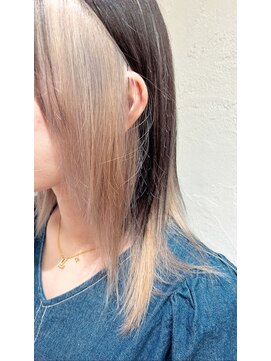 アジールヘア 池袋東口店(agir hair) 20代30代大人かわいいミルクティーベージュインナーカラー池袋