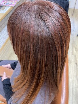 美容室 オグニ(OGUNI) アプリコットオレンジ★さらさらつやつやストレート!!