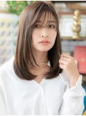 小顔黒髪シースルーバング内巻きワンカールc5上尾20代30代40代!