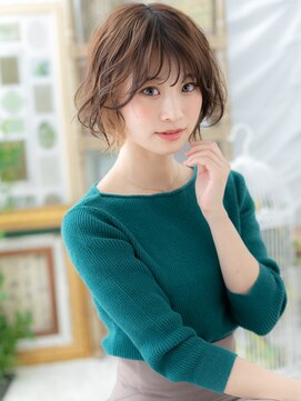 カバーヘア ブリス 戸田公園西口店(COVER HAIR bliss) イヤリングカラー韓国風ふわボブパーマh3戸田公園20代30代40代!