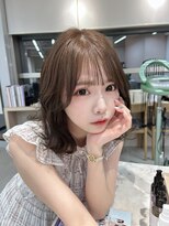 モアナ バイ ラナ 甚目寺店(MoanA BY LANA)&nbsp;韓国風/透明感カラー/オリーブベージュ/ぱっつん前髪/小顔カット