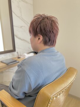 ラポールヘアー(rapport hair) ショートウルフ×ピンクレッドカラー＊